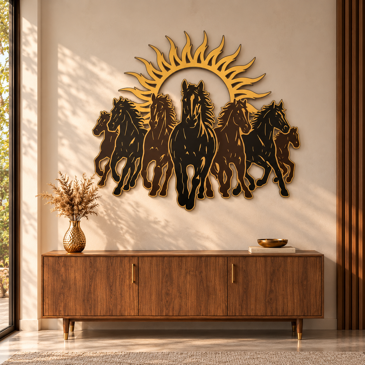 Seven horses